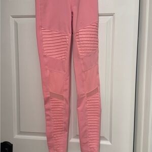 ALO Yoga Pink Ribbed Leggings